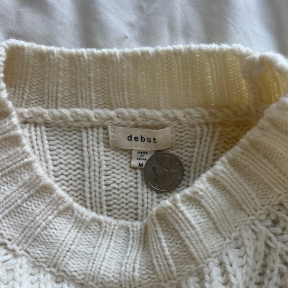 Mock Neck Puffy Sleeve Sweater - Picture 5 of 5